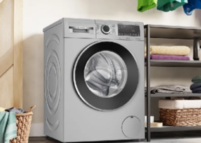 Titanium Silver Front-Load Washing Machine