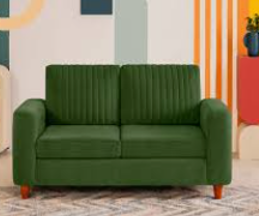 Modern Slate Grey Plush 3-Seater Sofa