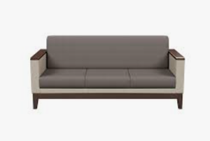 Mid-Century Teak & Fabric L-Shaped Sofa