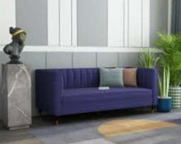 Modern Sandstone Plush Minimalist Sofa