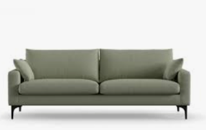 Forest Green Ribbed Loveseat
