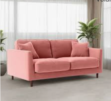 Azure Velvet Tufted Sofa Suite