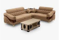 Mid-Century Teak & Fabric Sectional