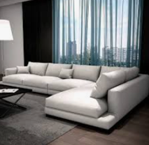 Teak-Frame Mid-Century Sectional