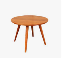 Sculptural Walnut Tripod Coffee Table