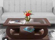 Sculptural Walnut Coffee Table