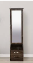 Modern Espresso Wood Framed Floor Mirror