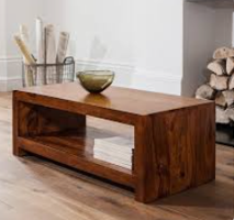 Stone-Inlay Transitional Low Table