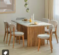 High-Gloss White Contemporary Dining Set