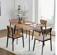 Industrial Metal & Wood Bistro Set