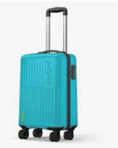 Safari Cyan Lightweight Cabin Trolley