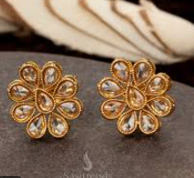 Classic Pearl & Gold Arc Studs