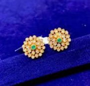 Sapphire Blue Teardrop Filigree Earrings