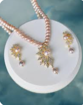 Elegant Crystal Halo Necklace & Earring Set