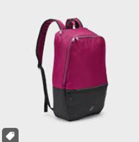 Two-Tone Magenta & Black Slim Travel Daypack