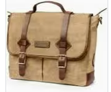 Vintage Canvas & Leather Messenger Bag
