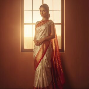 Pastel Mint Chiffon Sequined Saree