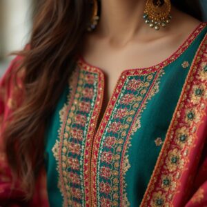 Deep Maroon Embroidered Salwar Set