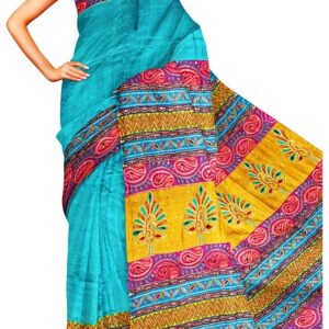 Golden Kanjeevaram Silk Saree