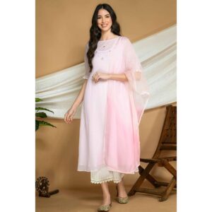 Midnight Navy Embroidered Kurtha