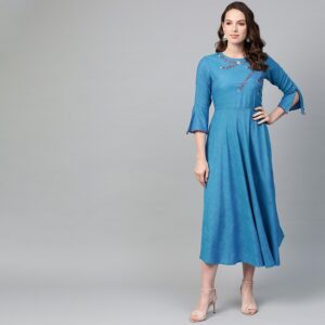 Royal Emerald Silk Blend Kurtha