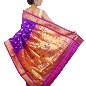 Midnight Blue Banarasi Brocade Saree