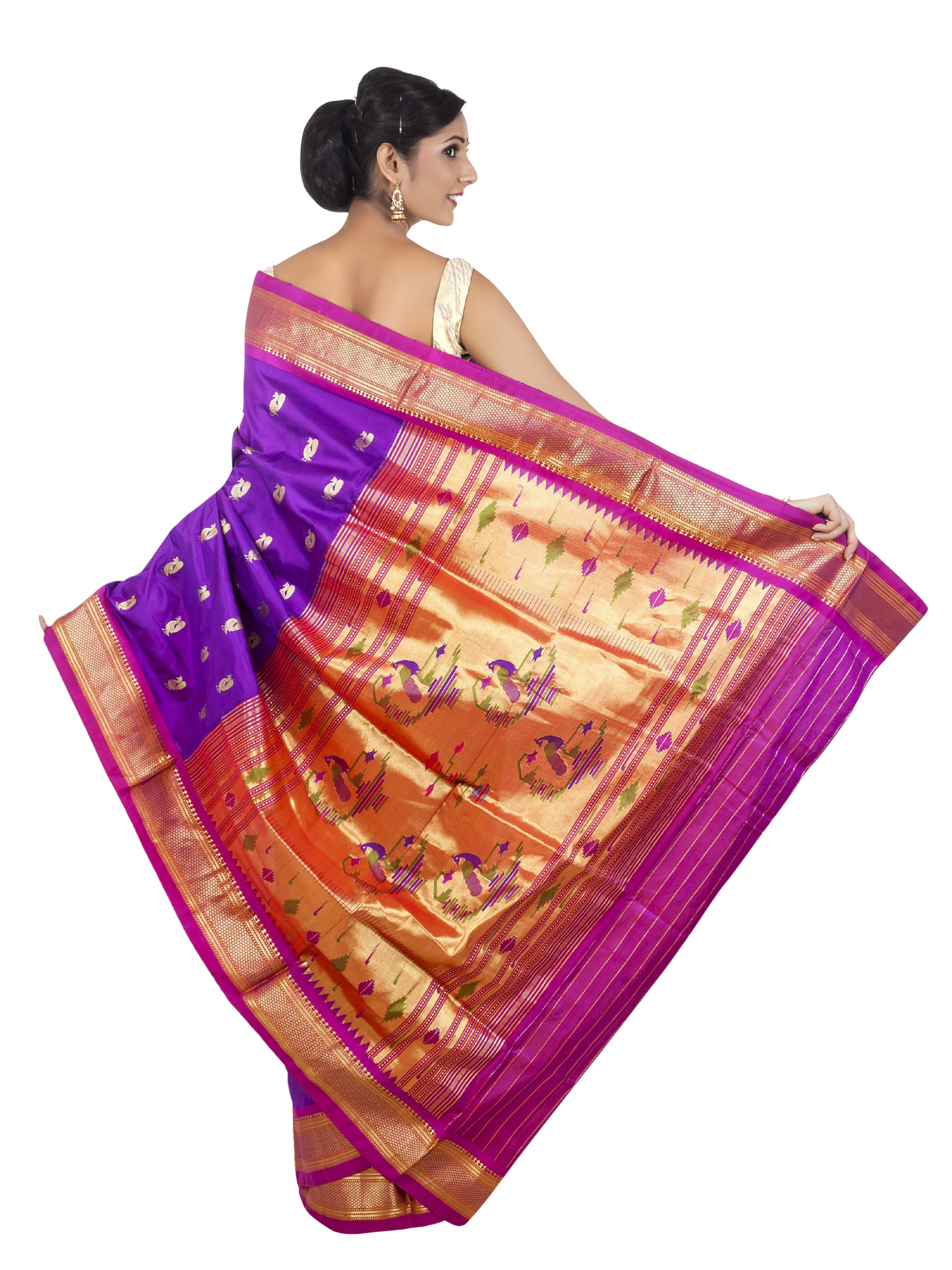 Midnight Blue Banarasi Brocade Saree
