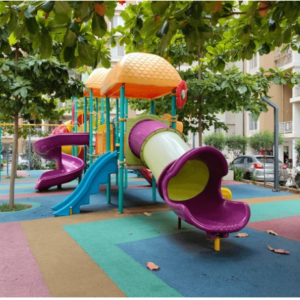 Kids Outdoor Playground Slide Set with Tunnel & Climber