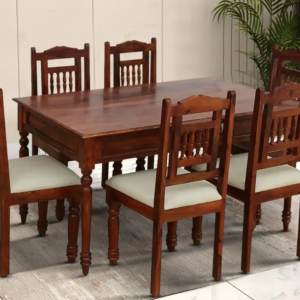 Modern Wooden 4-Seater Dining Table Set