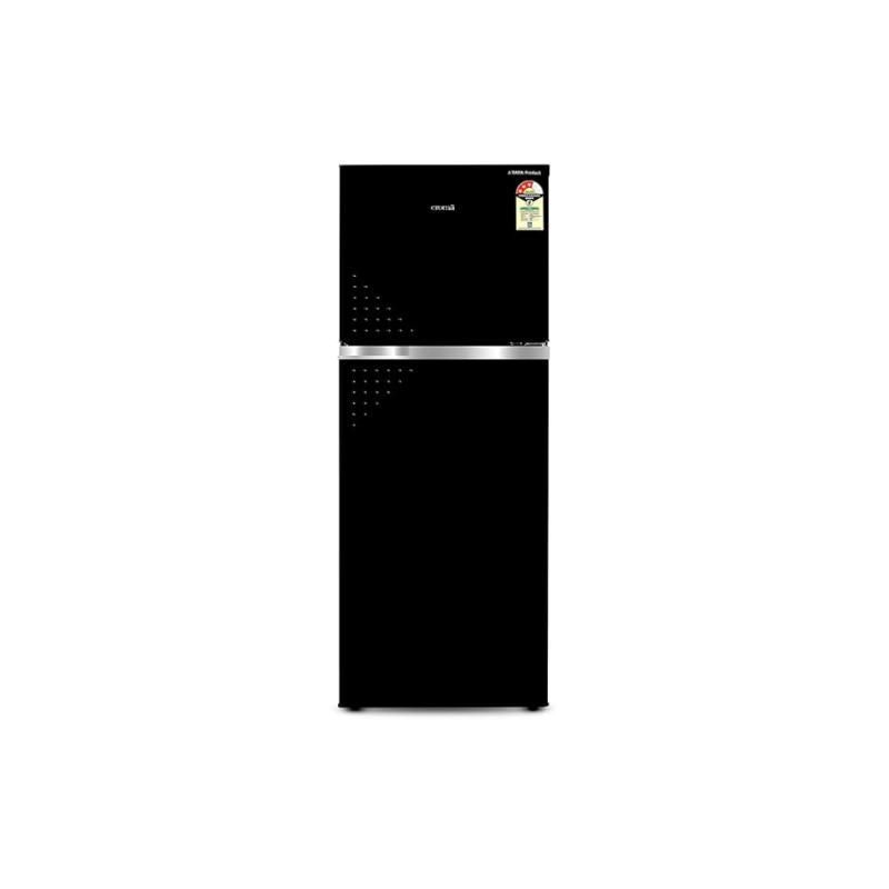 CROMA 259L 3 Star Inverter Frost Free Double Door Refrigerator (CRLR260FFD259606, Black Uniglass) 2022 Model