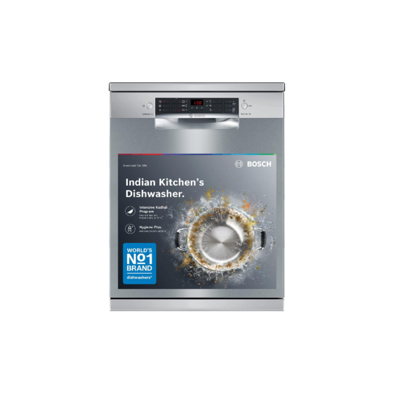Bosch 14 Place Setting Free-Standing Dishwasher for Indian Utensils