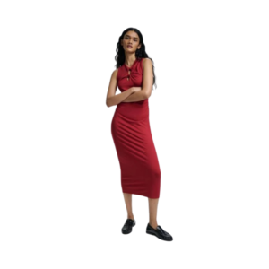 Women's Elegant Deep Teal Floral Midi Dress – Short Puff Sleeves with Tie-Front Sweetheart Neckline