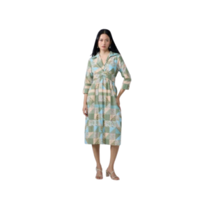 Women's Romantic Lavender Chiffon Midi Dress – Smocked Sweetheart Bodice with Ruffled Sleeves