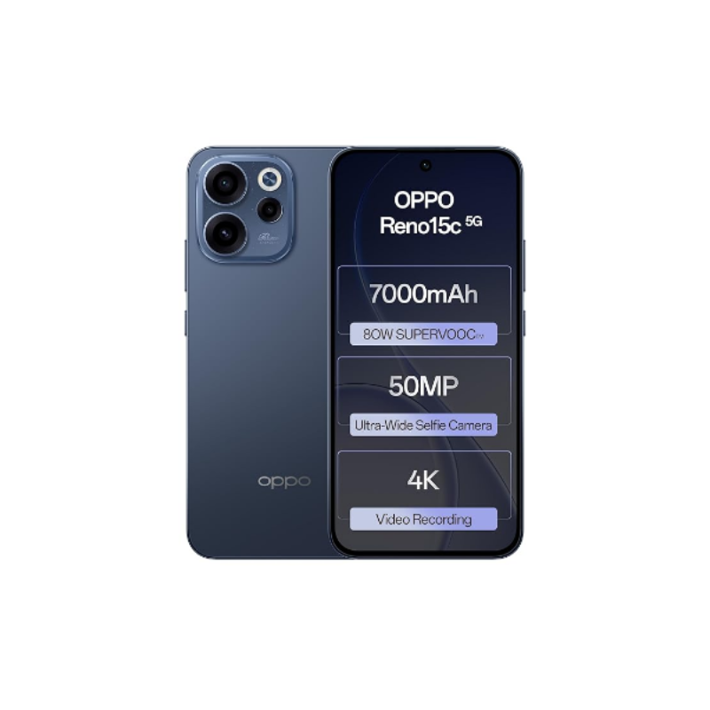Oppo Reno15c 5G (Twilight Blue, 12GB RAM, 256GB Storage)