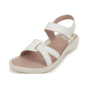 Women's Comfortable Off-White Slingback Sandals with Molded Sole