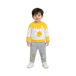 Toddler Boys' Honey-Drip Bear Graphic Sweatshirt and Joggers Lounge Set