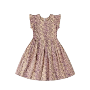 Girls' Soft Coral All-Over Sequin High-Low Gown with Satin Waist Ribbon