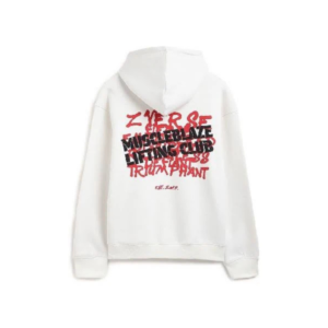 Men's Off-White MuscleBlaze Lifting Club Back-Print Hoodie