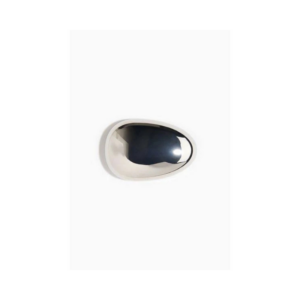 Minimalist Liquid Silver-Tone Organic Shape Statement Brooch