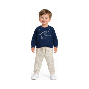 Infant & Toddler Boys' Elephant Outline Sweatshirt and Printed Jogger Set