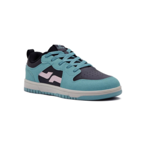 Men's Teal Suede and Charcoal Grey Skateboard-Inspired Sneakers