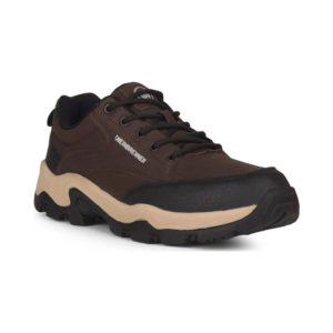 Men's Rugged Outdoor Hiking Shoes in Dark Cocoa and Tan