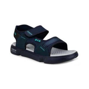 Men's Sporty Navy Blue and Teal Multi-Strap Casual Sandals