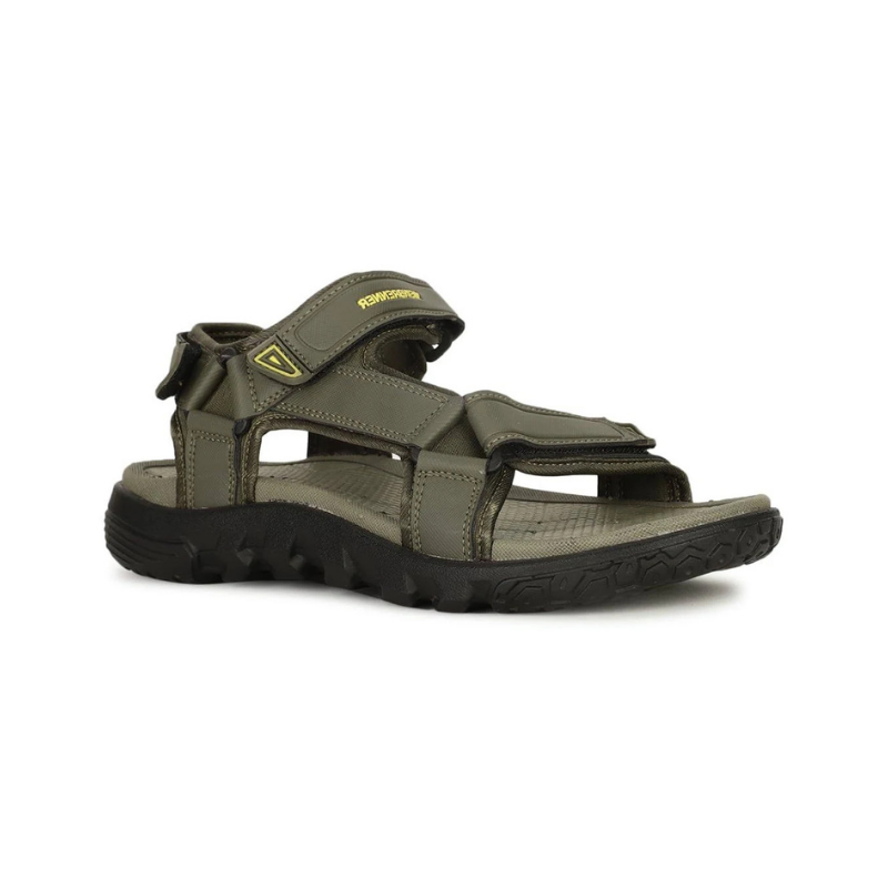 Men's Rugged Olive Green Multi-Strap Trail Sandals