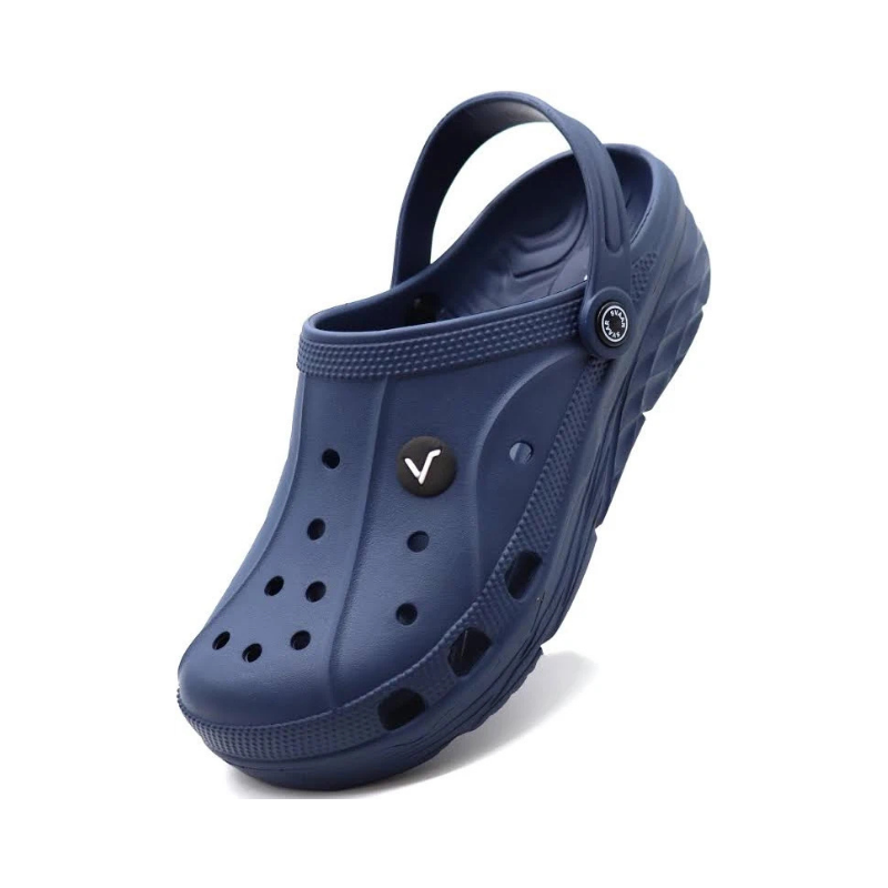 Men's Classic Navy Blue Ventilated Leisure Clogs