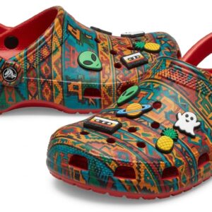 Kids' Vibrant Red Casual Slip-On Clogs with Fun Novelty Charms