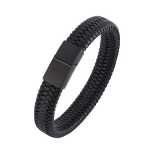 Men's Executive Smooth Black Leather Dress Belt