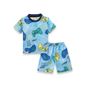 Boys' "Sleep Game Repeat" Controller Print Pajama and Shorts Set
