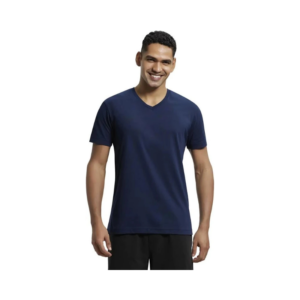 Men's Classic Dark Indigo V-Neck Short Sleeve T-Shirt