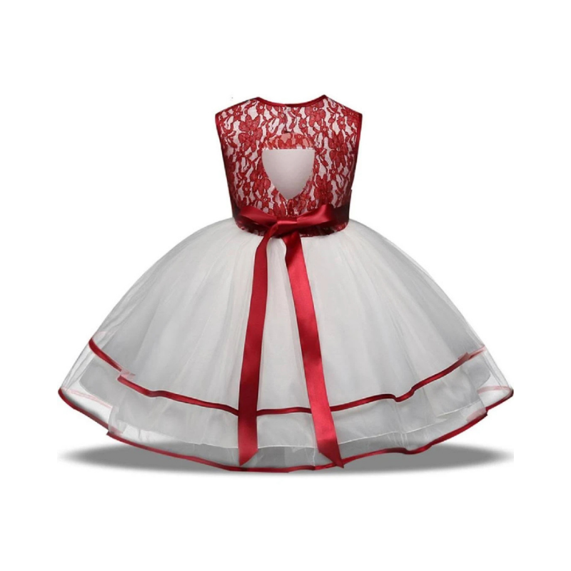 Girls' Royal Blue Satin Party Dress with Statement Bow and Embellished Collar